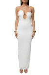 Jluxlabel Eclipse Plunge Maxi Dress In White