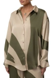 Jluxlabel Ella Oversize Colorblock Button-up Shirt In Multi