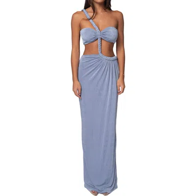 Jluxlabel Ema One Shoulder Maxi Dress In Blue