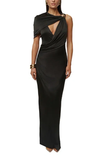 Jluxlabel Enchanted Drape Maxi Dress In Black