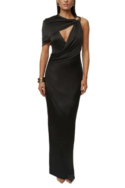 Jluxlabel Enchanted Drape Maxi Dress In Black
