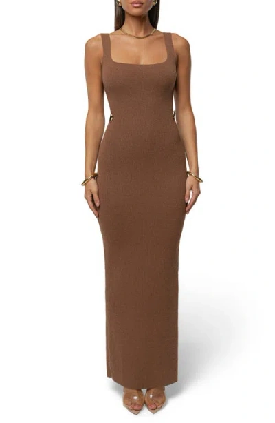 Jluxlabel Estrella Sleeveless Maxi Dress In Brown