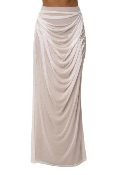 Jluxlabel Ethereal Flow Maxi Skirt In White