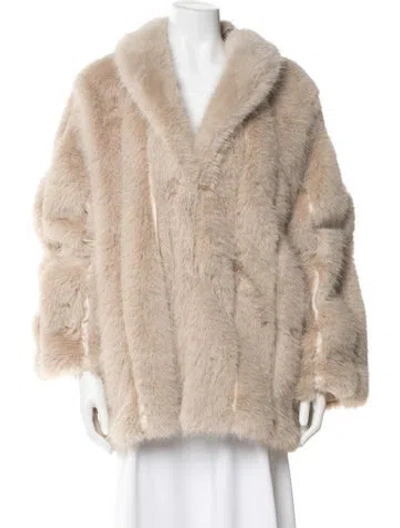 Pre-owned Jluxlabel Faux Fur Jacket W/ Tags In Neutral