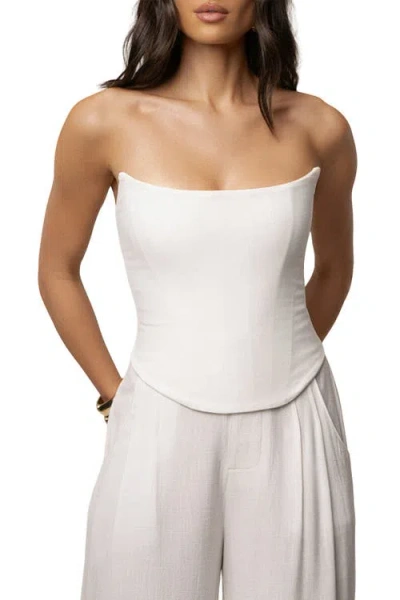 Jluxlabel Fenix Reversible Linen Corset In White