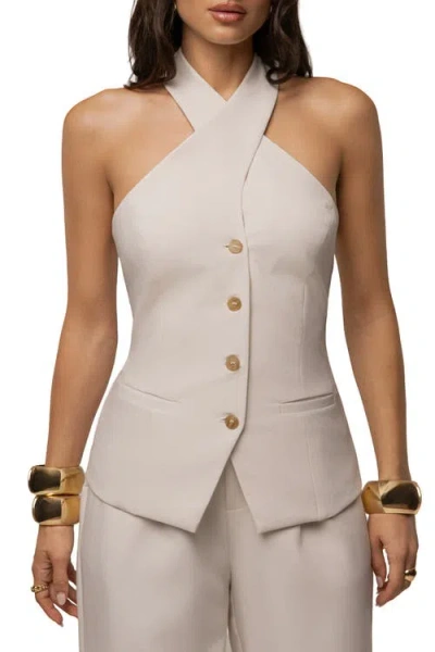 Jluxlabel Fernanda Halter Top In Ivory