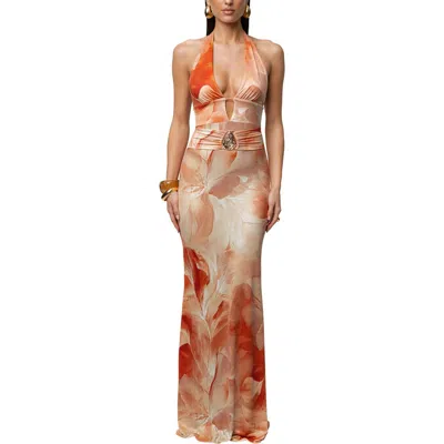 Jluxlabel Floral Blossom Print Maxi Dress In Multi