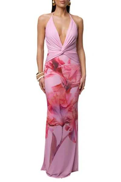 Jluxlabel Floral Coastal Bloom Maxi Dress In Pink
