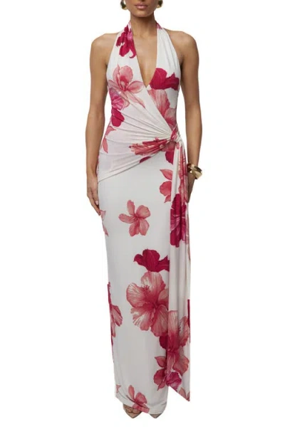 Jluxlabel Floral Island Blossom Maxi Dress In White