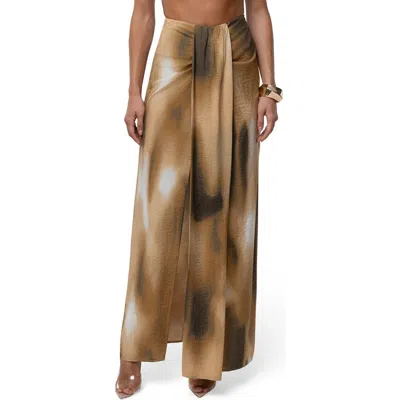 Jluxlabel Flowing Elegance Maxi Skirt In Brown