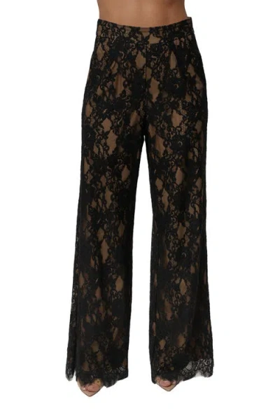 Jluxlabel Forever Crush Lace Pant In Black
