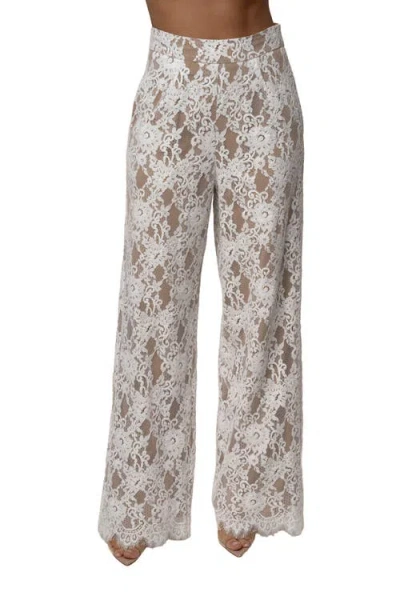 Jluxlabel Forever Crush Lace Pant In White