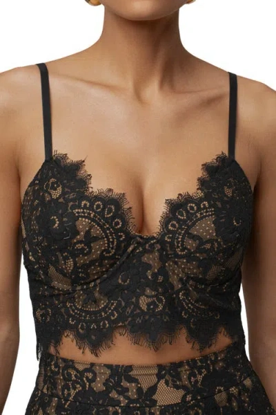 Jluxlabel Forever Crush Lace Top In Black