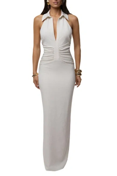 Jluxlabel Form Halter Maxi Dress In Natural