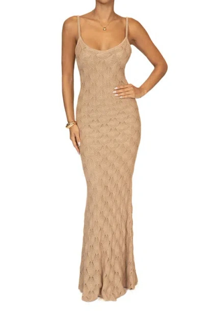 Jluxlabel Gabriela Knit Dress In Beige