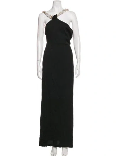 Pre-owned Jluxlabel Halterneck Long Dress In Black
