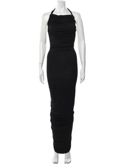 Pre-owned Jluxlabel Halterneck Long Dress W/ Tags In Black