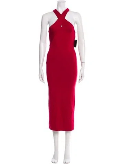 Pre-owned Jluxlabel Halterneck Long Dress W/ Tags In Red