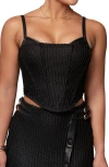 Jluxlabel Harley Textured Faux Leather Corset Top