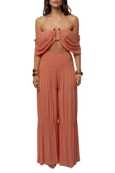 Jluxlabel Hidden Gems Tier Pant Set In Orange