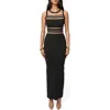 Jluxlabel Jianna Sheer Stripe Maxi Dress In Black