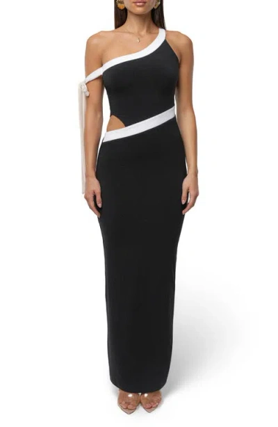 Jluxlabel Jorden Asymmetric Body-con Dress In Black