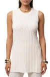 Jluxlabel Kali Sleeveless Cable Knit Sweater In White
