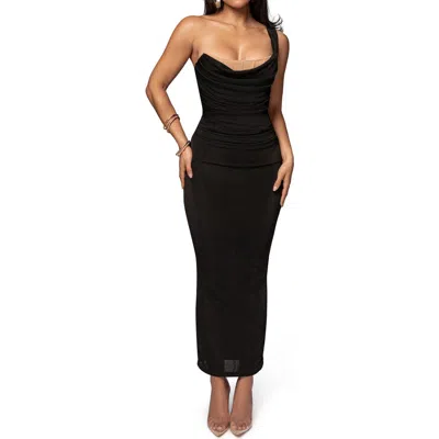 Jluxlabel Krishna One-shoulder Cocktail Dress In Black