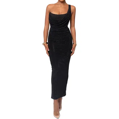 Jluxlabel Krishna One-shoulder Sparkle Mesh Cocktail Dress