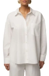Jluxlabel Leon Oversize Cotton Poplin Button-up Shirt In White