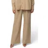 Jluxlabel Leon Pleated Wide Leg Pants In Brown