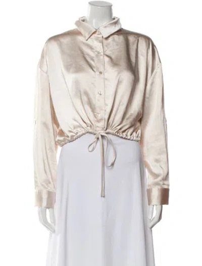 Pre-owned Jluxlabel Long Sleeve Blouse In Gray