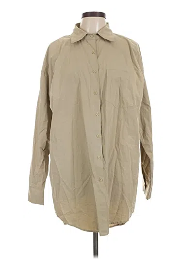 Pre-owned Jluxlabel Long Sleeve Button Down Shirt In Tan