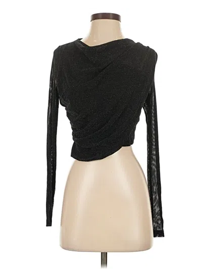 Pre-owned Jluxlabel Long Sleeve Top Black Cowl Neck Tops