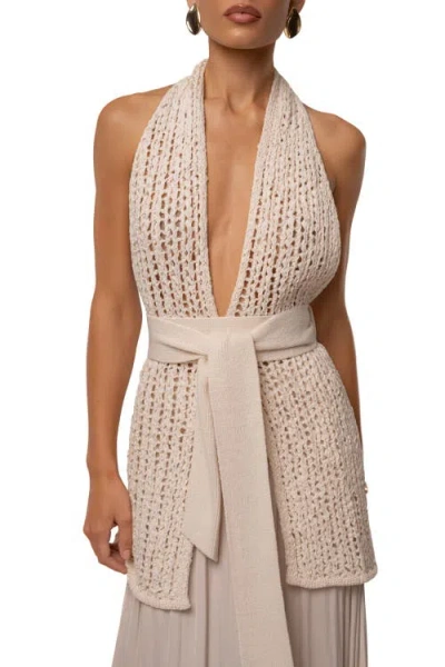 Jluxlabel Low Tide Crochet Top In Neutral