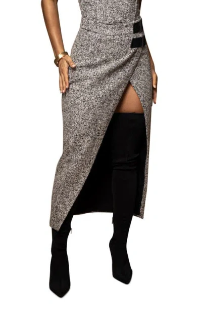 Jluxlabel Lt Grey Giselle Tweed Skirt In Gray