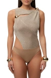 Jluxlabel Luminous Sweater Bodysuit In Gray
