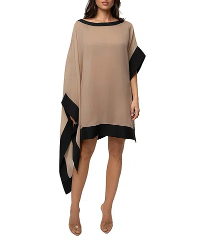 Jluxlabel Lysette Contrast Top In Neutral