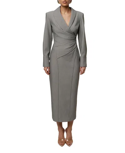 Jluxlabel Manifest Blazer Midi Dress In Gray