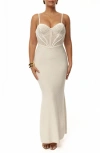 Jluxlabel Melani Sleeveless Maxi Sweater Dress In White