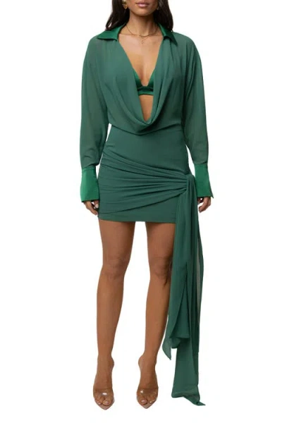 Jluxlabel Midnight Confidence Mini Dress In Green