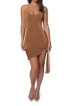 Jluxlabel Mirage Reversible Minidress In Brown
