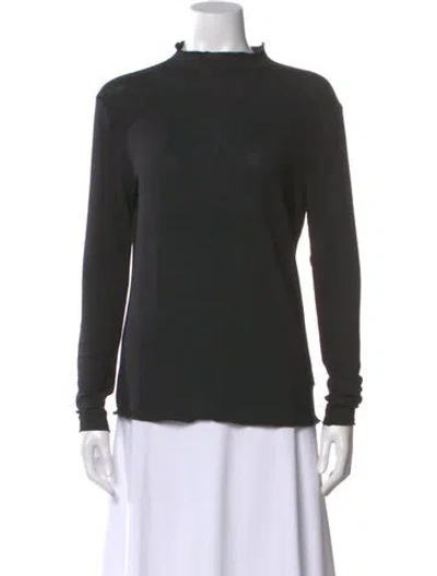 Pre-owned Jluxlabel Mock Neck Long Sleeve Top In Black