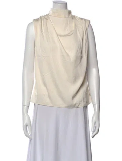 Pre-owned Jluxlabel Mock Neck Sleeveless Top In Neutral