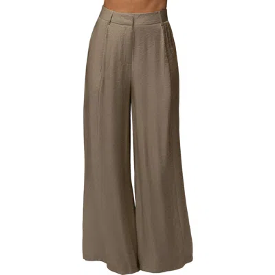 Jluxlabel Monaco Wide Leg Pant In Brown
