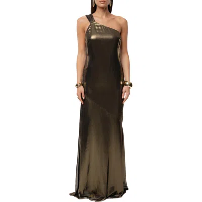 Jluxlabel Night Of Elegance Metallic Gown In Green