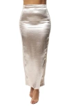 Jluxlabel Nora Satin Maxi Skirt In Ivory