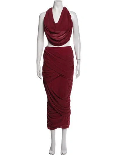 Pre-owned Jluxlabel Nylon Dress Set In Red