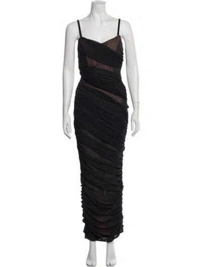 Pre-owned Jluxlabel Nylon Long Dress W/ Tags In Black