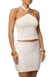 Jluxlabel Ocean Front Halter Top In Neutral
